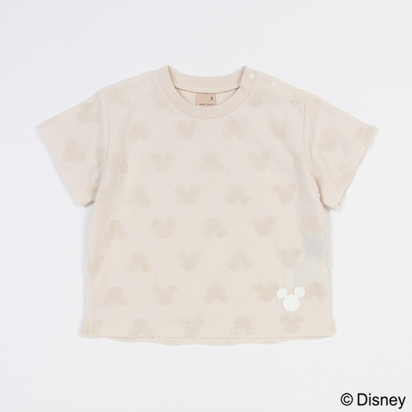 【Disney】パイルジャガード柄Tシャツ