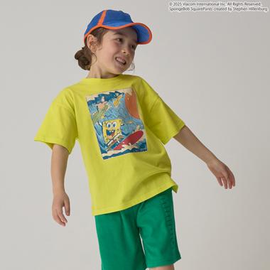 【防汚撥水】【スポンジ・ボブ】プリントTシャツ