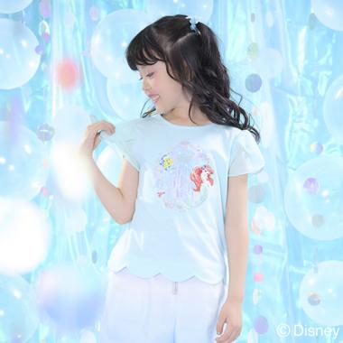 【Disneyアリエル】裾スカラップ Tシャツ
