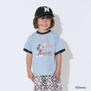 【Disney】【カイテキ天竺】アソートプリントリンガーTシャツ