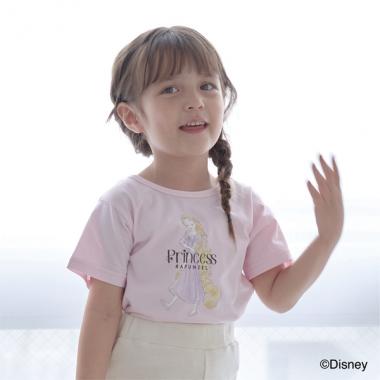 【Disney Princess】【型崩れしないやわらかコットン】バックリボンTシャツ