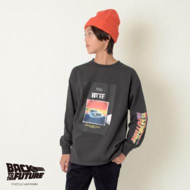 【Back to the Future】ヴィンテージ加工天竺袖ロゴTシャツ