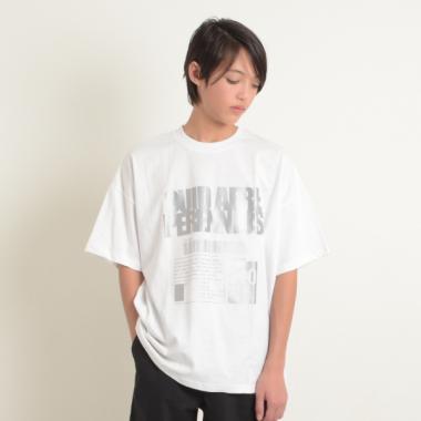 【STREET】【防汚加工】アソートリフレクタープリント半袖Tシャツ