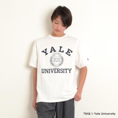 【YALE】コットン・半袖カレッジプリントTシャツ