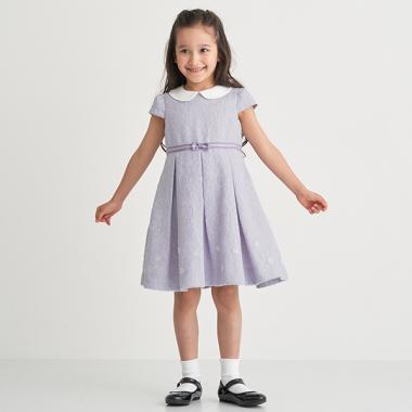 【Kids】フラワージャガードドレス