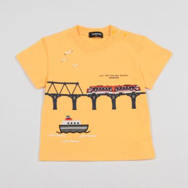 電車と鉄橋半袖Tシャツ