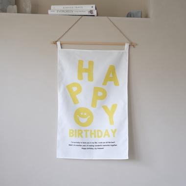 HAPPY BIRTHDAYファブリックポスター